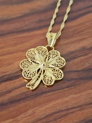 Medalha Trevo 4 Folhas
