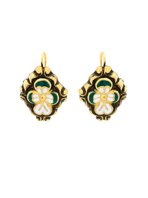 Brincos Barrocos Flor Esmalte M