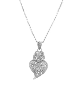 Tradição Heart Medallion 3cm in Silver/Gold