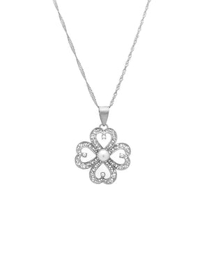 Medalha Corações com Pérolas