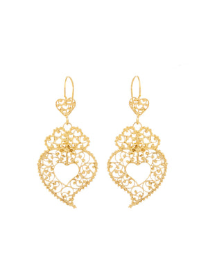 In Love III - Filigree heart earrings (8882983249)