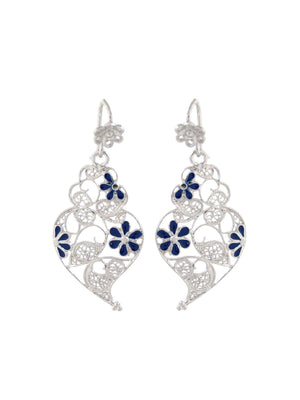 Seletiva III - Brincos em filigrana com esmalte azul (8882993617)