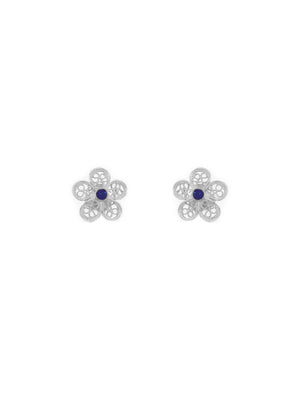 Brincos Flor com Esmalte em filigrana (4335337963579)