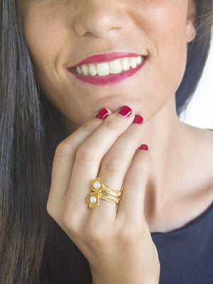 Pearl Spiral Ring (4172857507899)