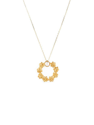 Flower and Pearl Necklace (5878100525206)