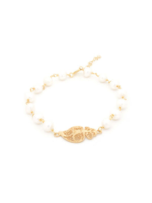 Heart and Pearl Bracelet (5879946707094)