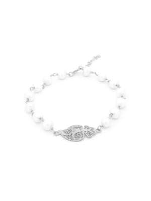 Heart and Pearl Bracelet (5879946707094)