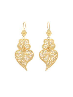Virtuosa Earrings (With Flower) (5937734123670)