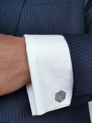Hexagonal Filigree Cufflinks