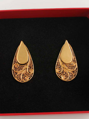 filigree earrings in golden silver (2060946374715)