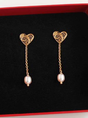 filigree heart earrings with pearl (2060955058235)