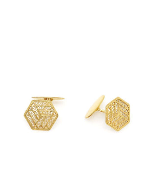 Hexagonal Filigree Cufflinks