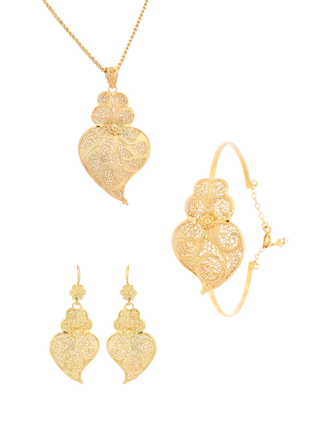 Conjunto Sensível - Pendente, Brincos e Pulseira
