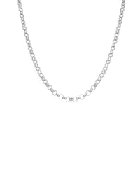 L Rope Chain in Silver and 9/19K Gold (70cm, 0.35cm) – Sterling Silver