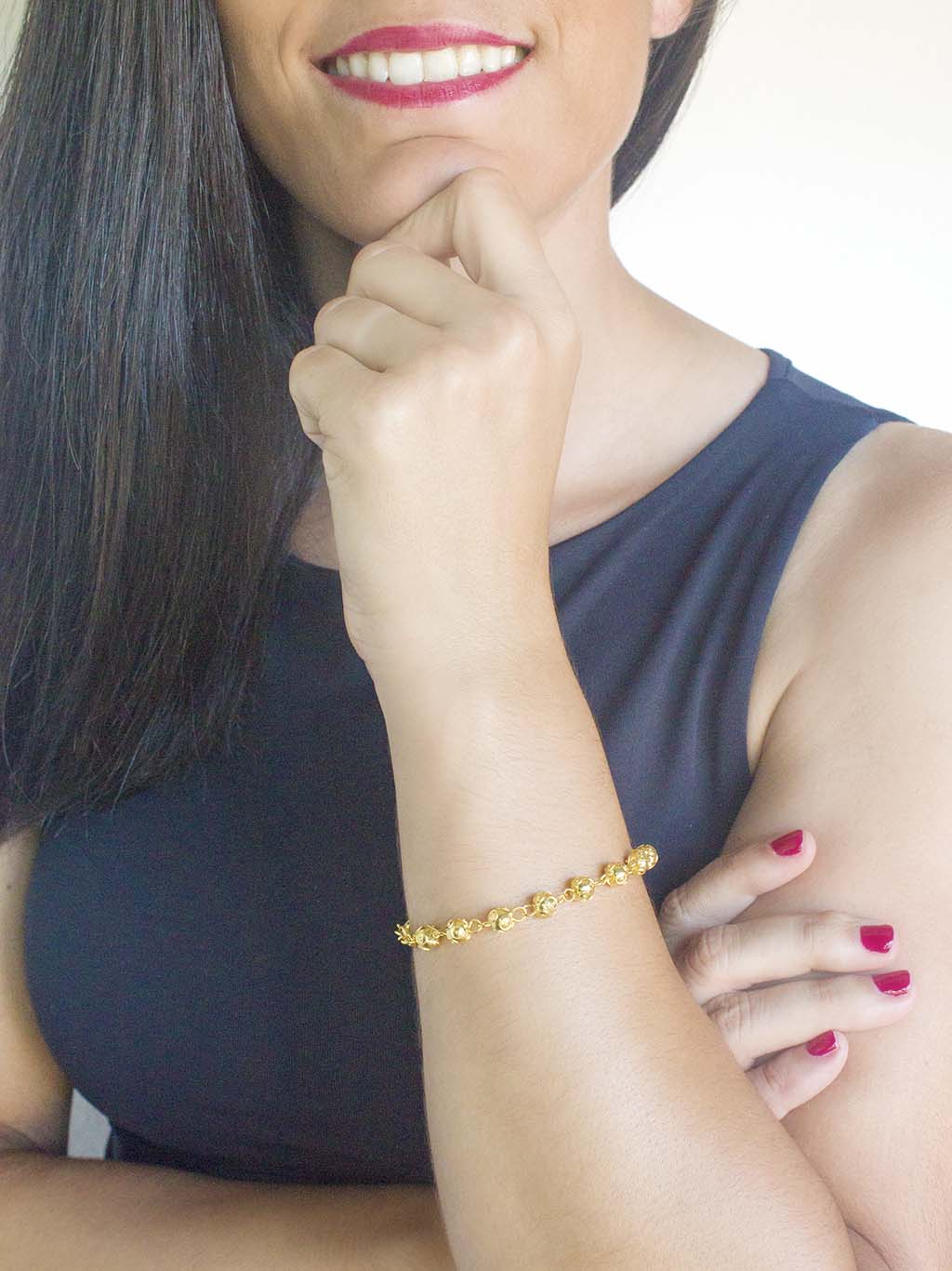 Contas de Viana avulso (6mm) - Ouro 19 Quilates