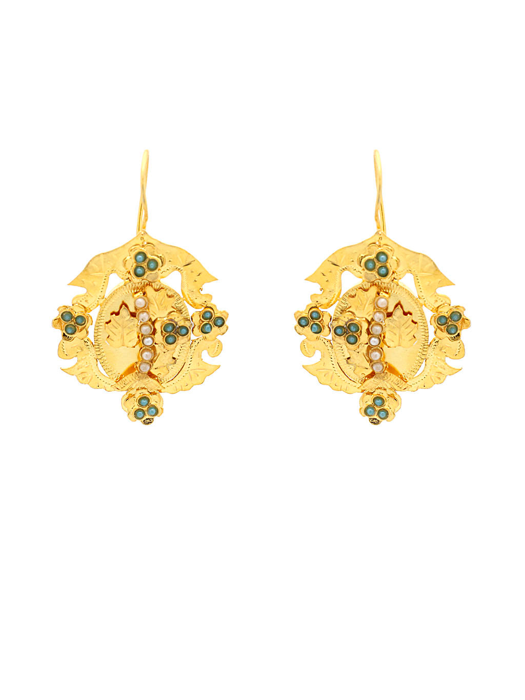 Baroque grass earrings