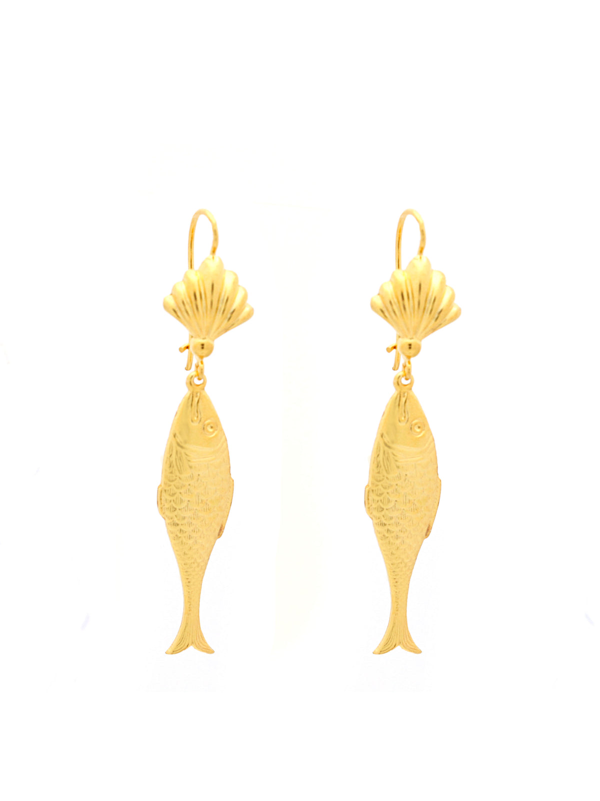Baroque fish earrings