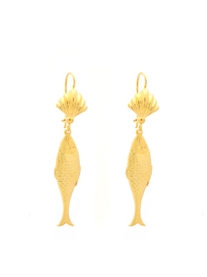 Baroque fish earrings