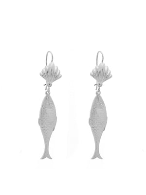 Baroque fish earrings