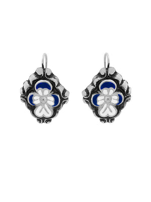 Baroque earrings Flower enamel M