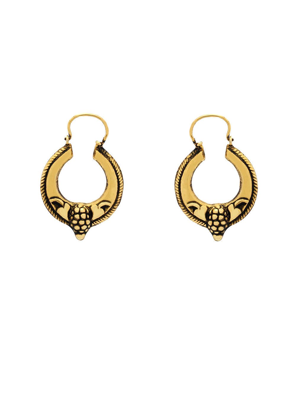 Baroque hoop earrings