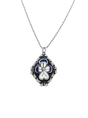 Baroque Medal Flower Enamel M
