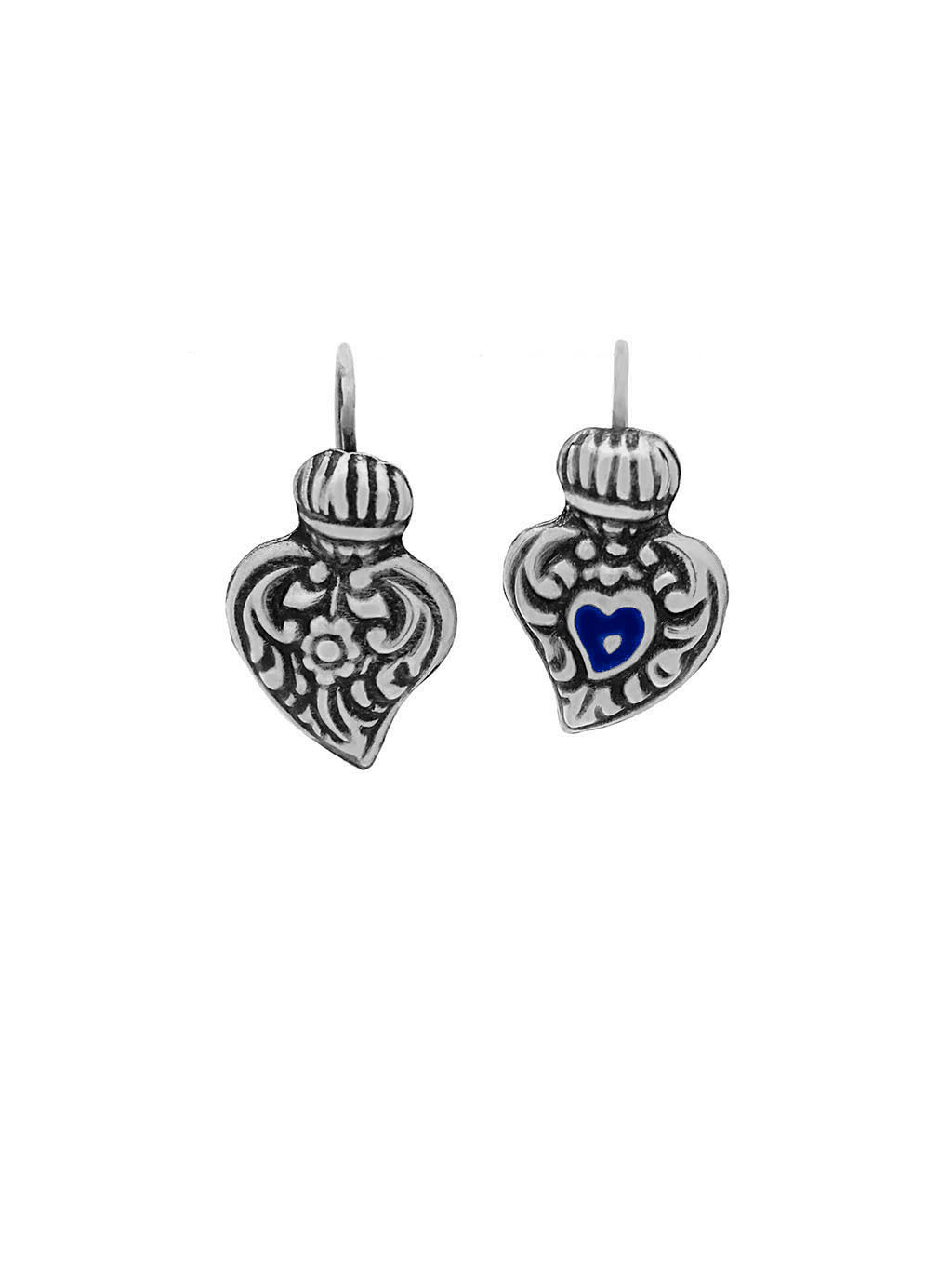 Earrings Heart Baroque Enamel