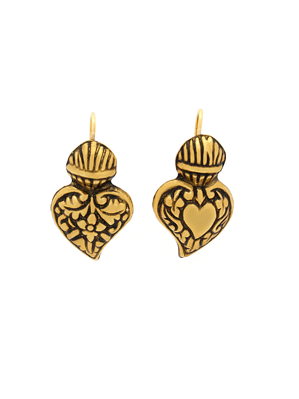 Baroque heart earrings
