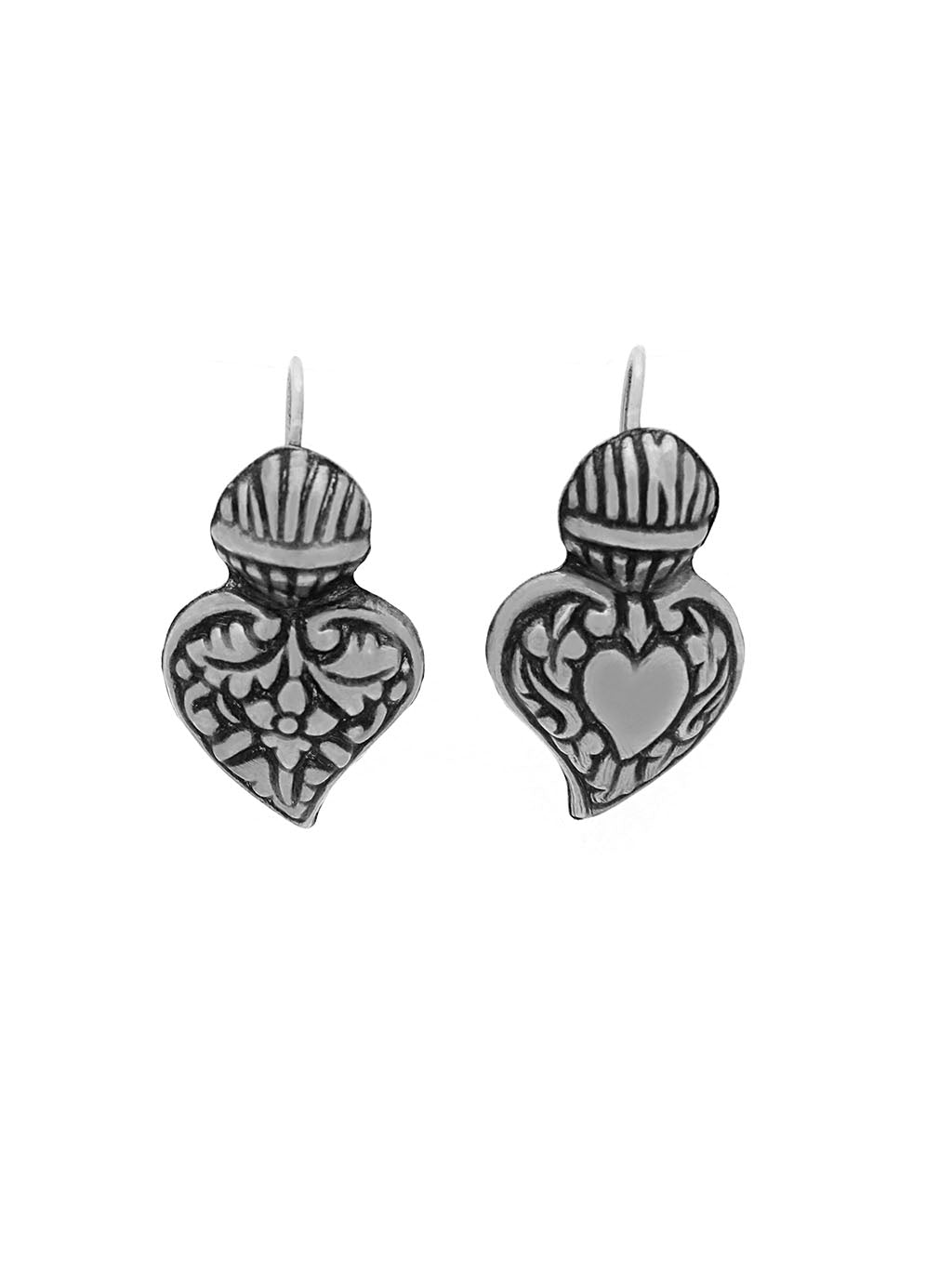 Baroque heart earrings