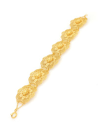 Pulseira Flores – Prata Dourada