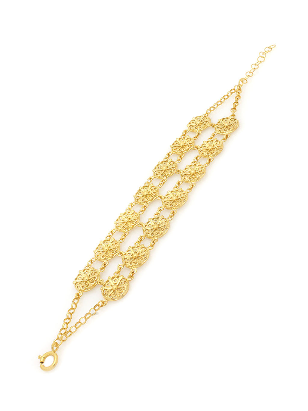 Double bracelet with flowers