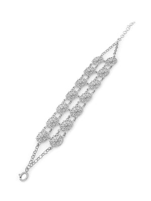 Double bracelet with flowers