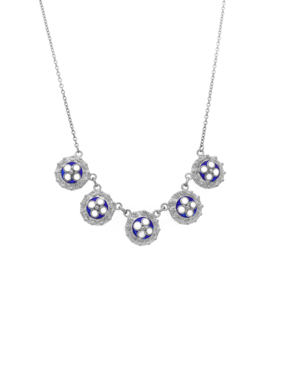 Necklace 5 snails (4 petals)