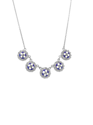 Necklace 5 snails (4 petals)