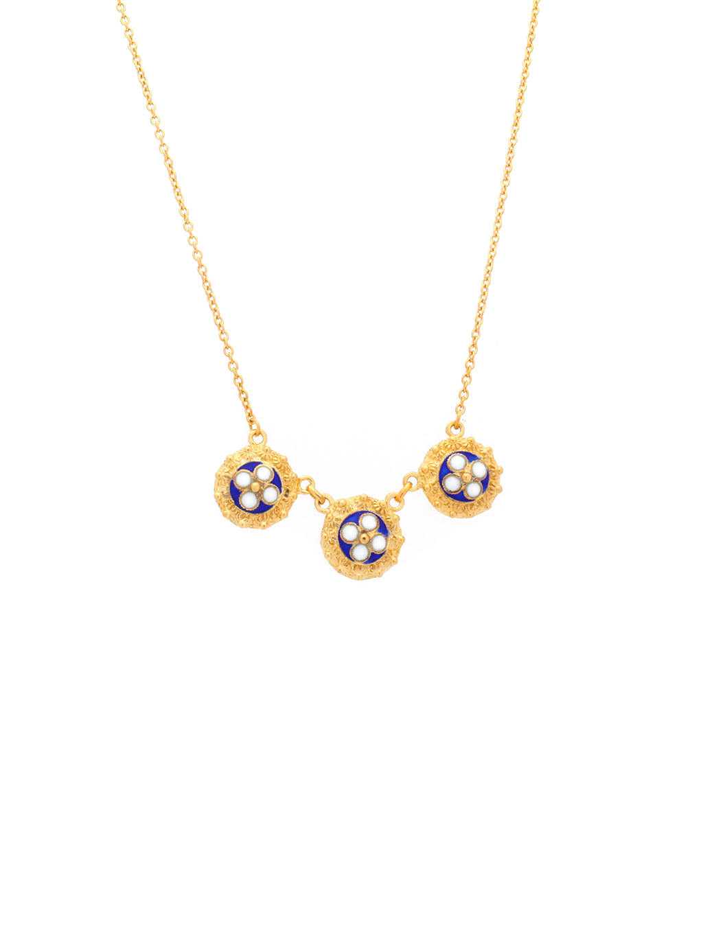 Necklace 3 snails (4 petals)