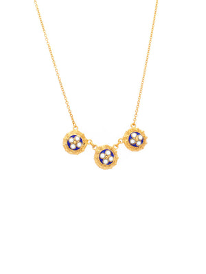 Necklace 3 snails (4 petals)