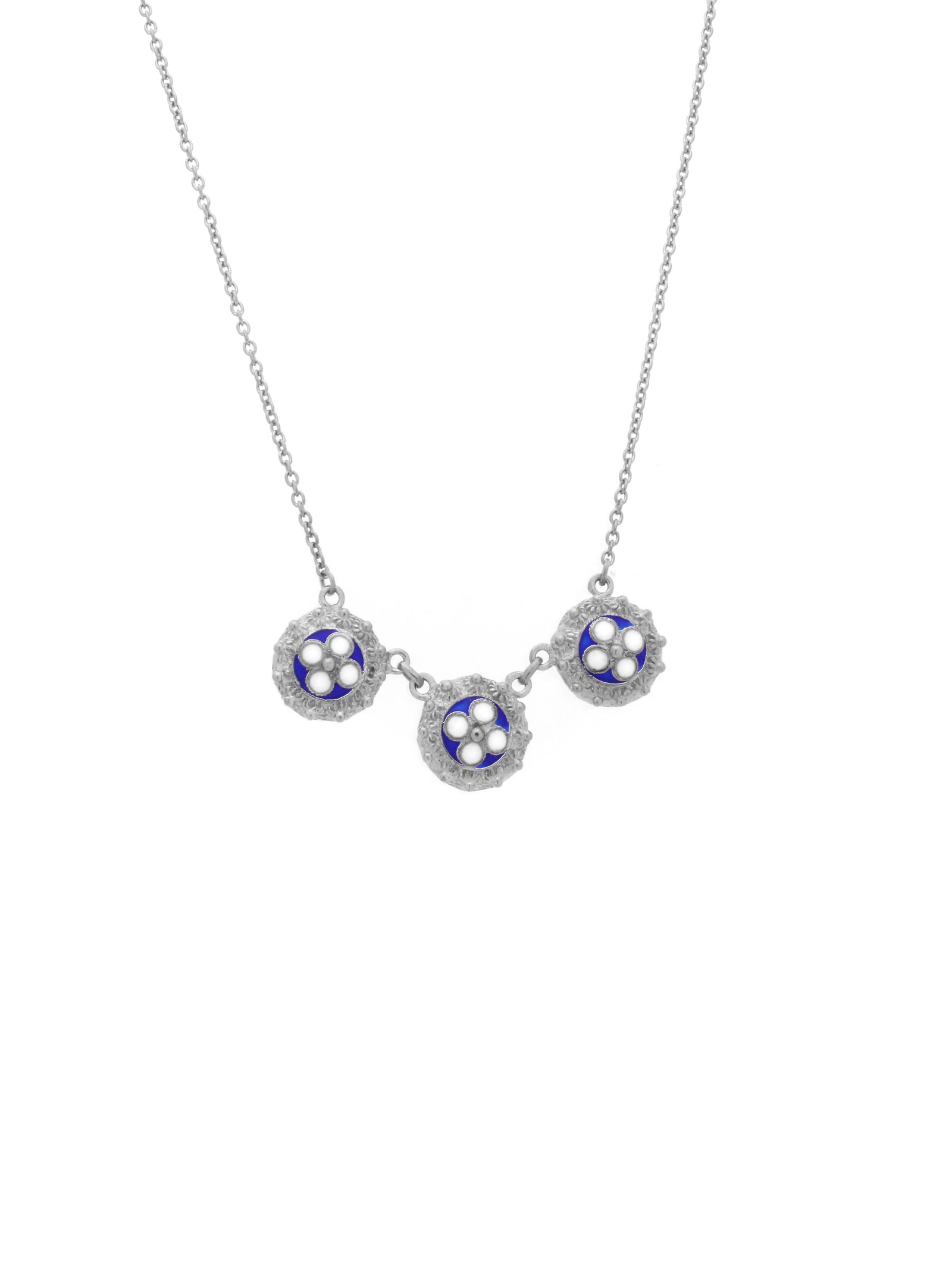 Necklace 3 snails (4 petals)