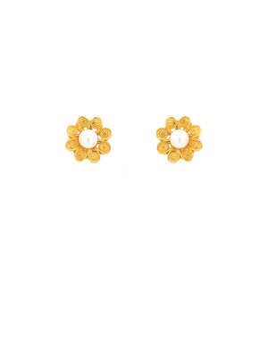Earrings Small Flower Pearl