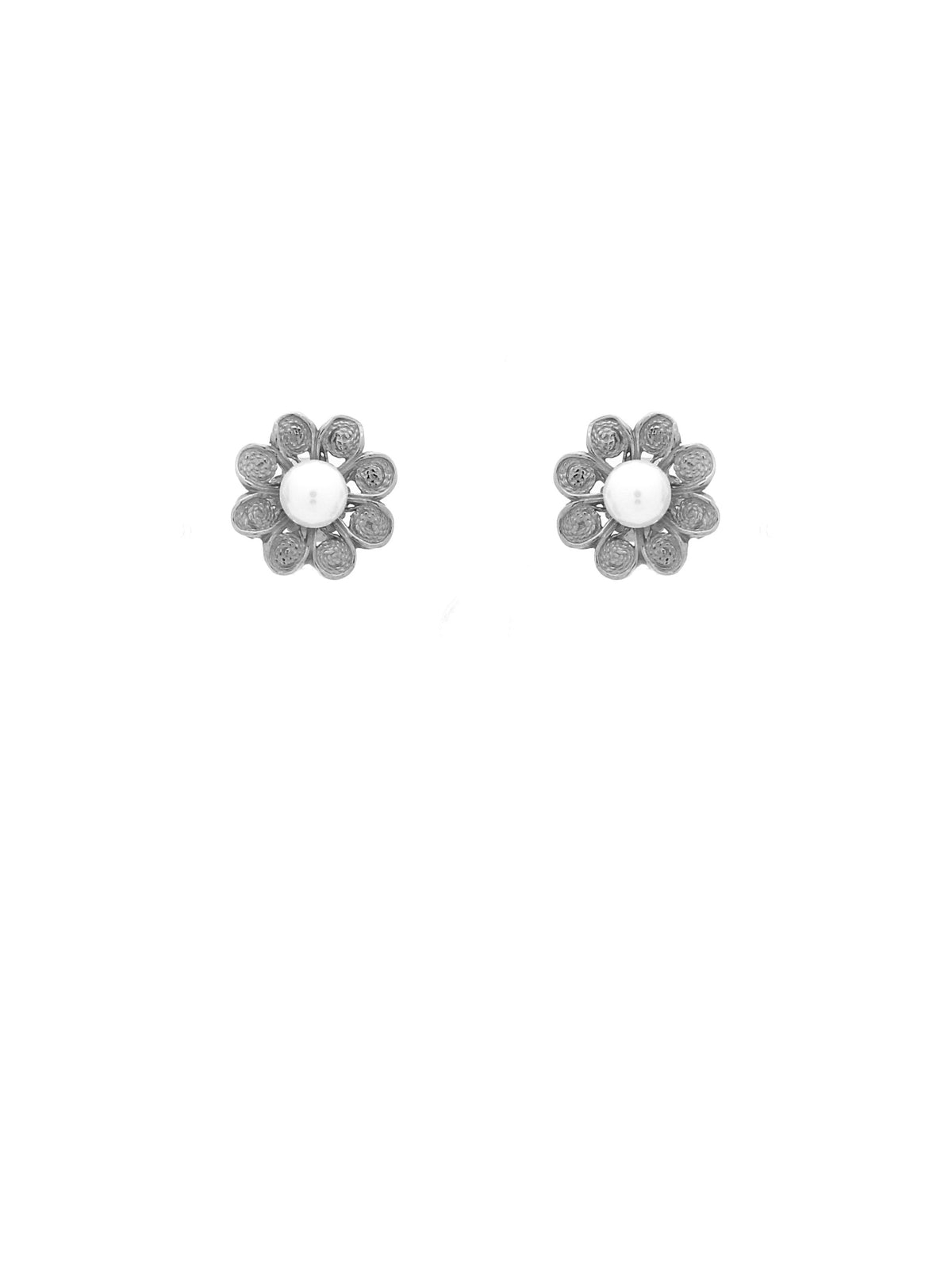 Earrings Small Flower Pearl