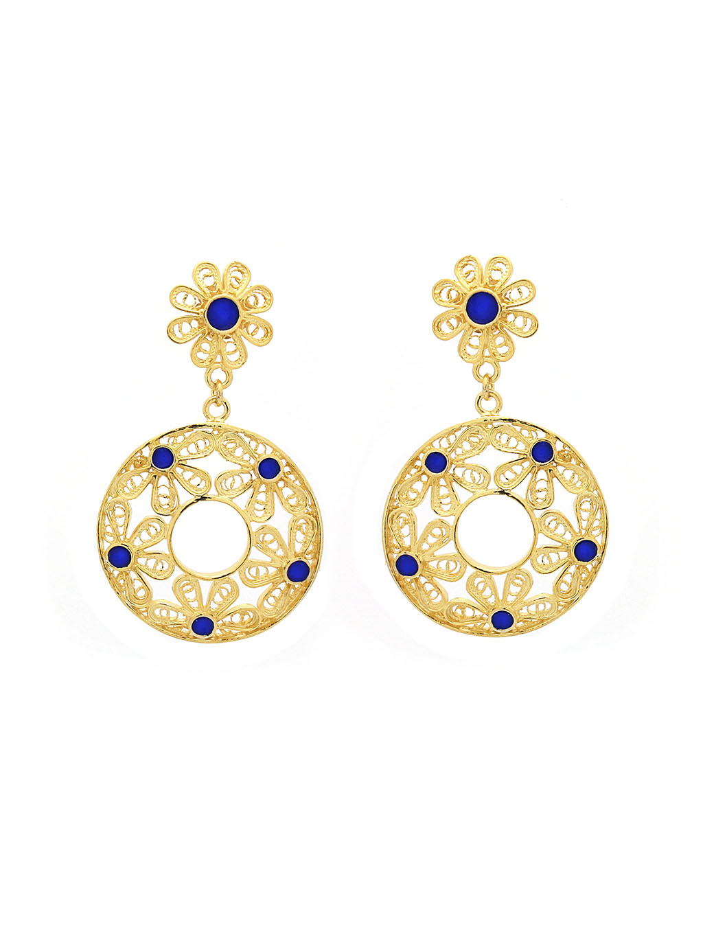 Round Earrings Enamel