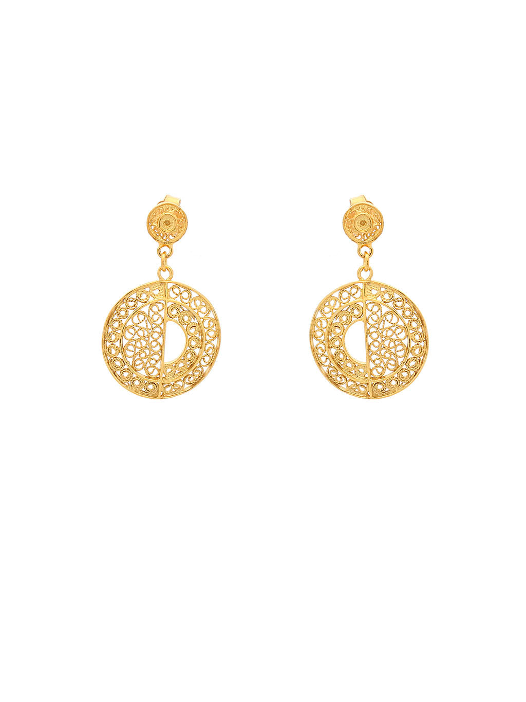 Open round earrings
