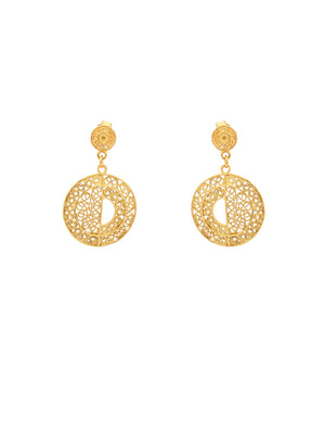 Open round earrings
