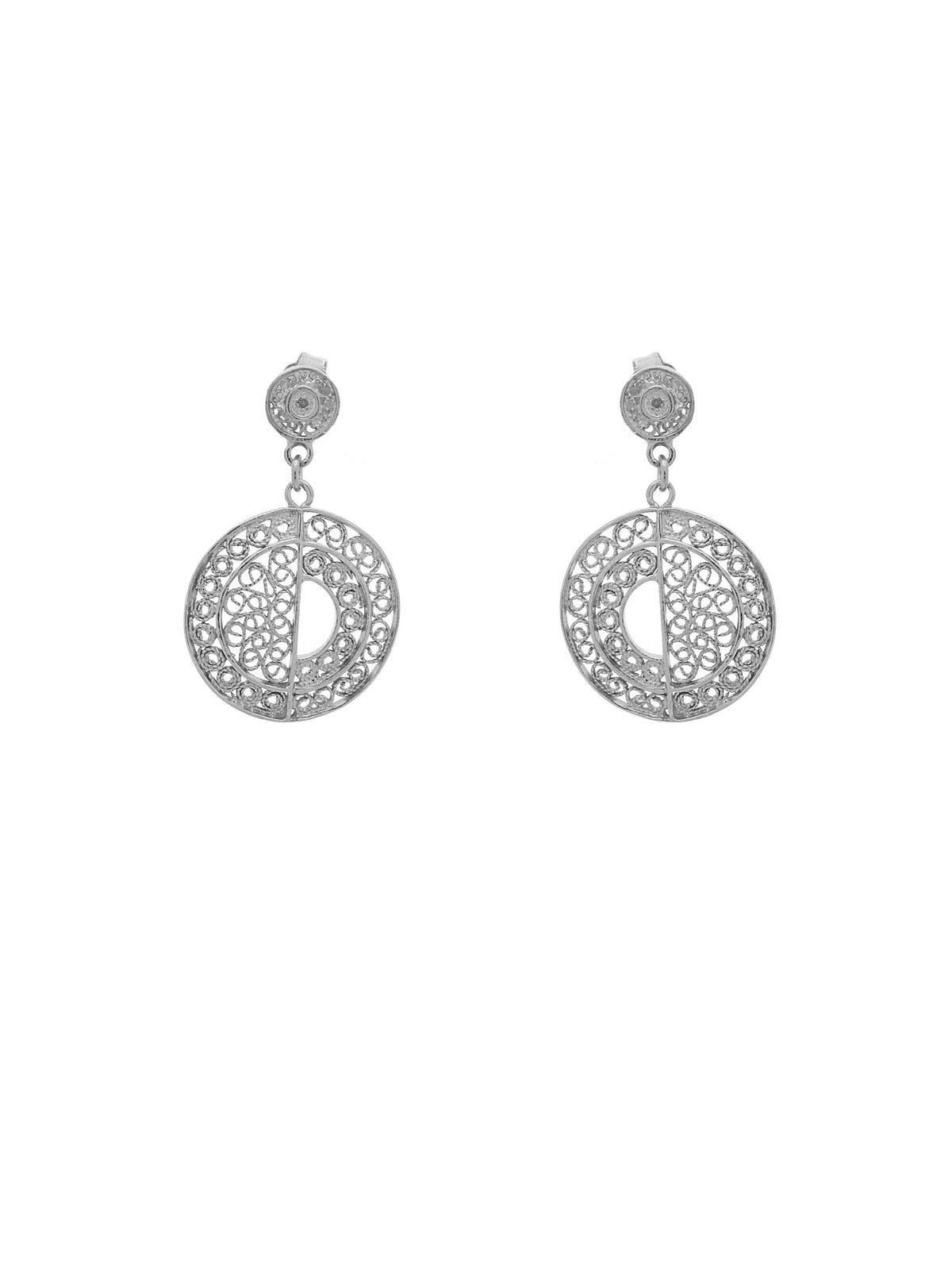 Open round earrings