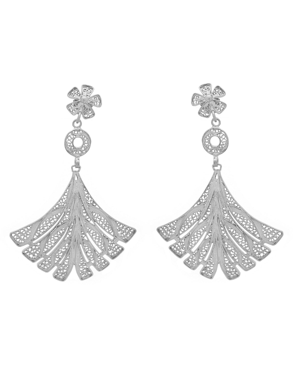 Fan earrings