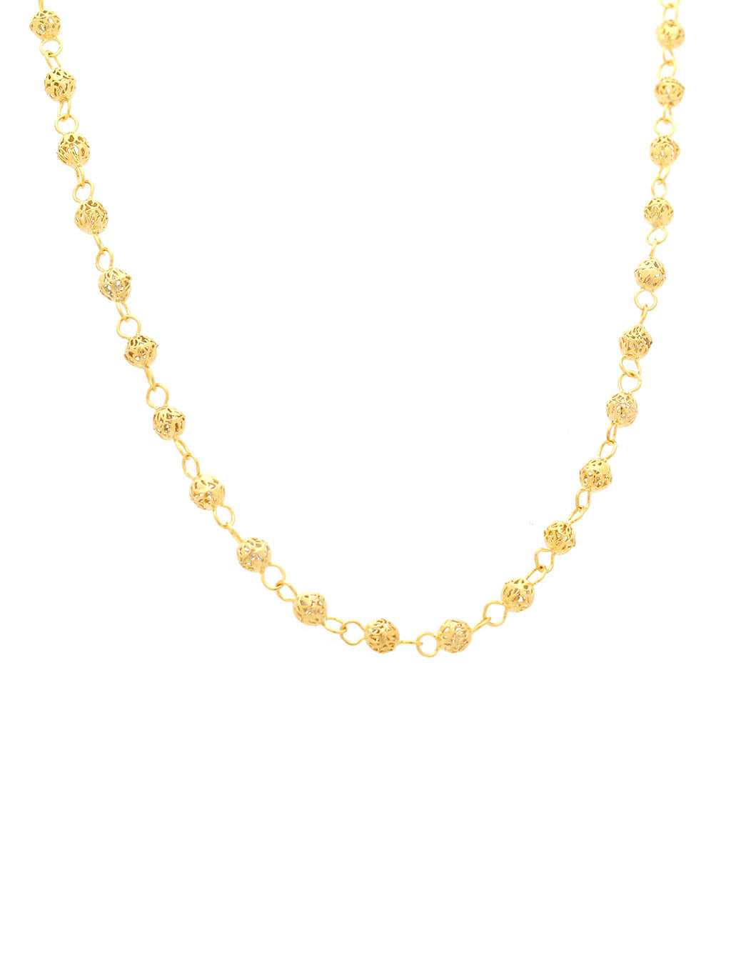 Colar Contas 4mm – Prata Dourada