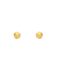 Brincos Contas 8mm Tornilho – Prata Dourada