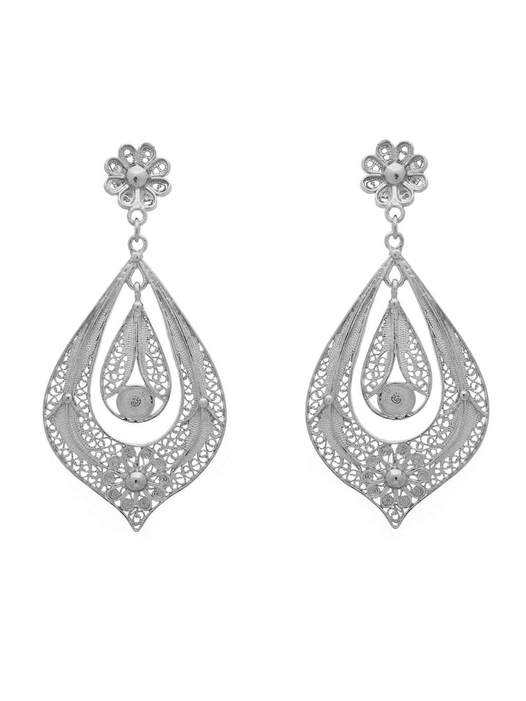 Brincos Tradição Floridos