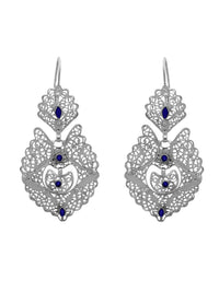 Traditional Earrings with Enamel – Sterling Silver