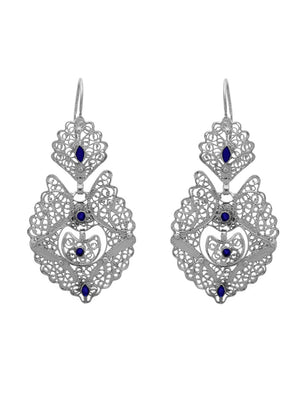 Traditional earrings with enamel