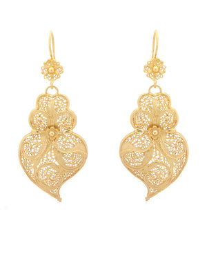 Earrings Tradition 4cm Hook Flower